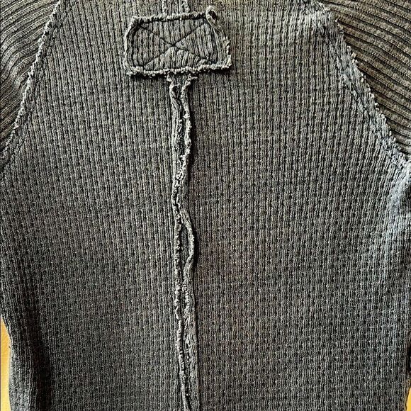 New Free People We the Free Blue Henley Long Sleeve Top Small - Picture 4 of 4